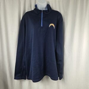 Los Angeles Chargers Mens XL Quarter Zip Pullover Jacket Blue